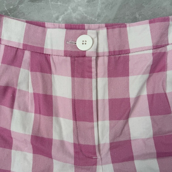 Women’s Zara Gingham Checkered Cotton Blend High Waisted Shorts Pockets Size XS - Picture 3 of 15